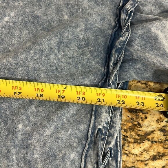 Umgee Blue Tie Dye 3/4 Sleeve Hi-Low Tunic Top Size S - Picture 7 of 8